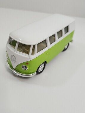 VW T1 Transporter Van Volkswagen Bus Collectible Diecast 5" Pull Back Green NWT